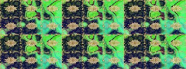 Barok tarzında eskiz oryantal süsü. Geleneksel klasik altın desen. Raster oryantal süs. Altın elementlerle yeşil renklerde altın desen.