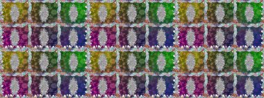 Raster Henna tarzı. Tebrik kartı geçmişi, boyama kitabı, arkaplan ve tekstil için kullanılabilir. Kusursuz süs izi. Sınır Kızılderili çiçekli paisley patten. Etnik Mandala havlusu.