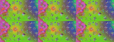 Çiçekli bahar çiçekleri. Küçük renkli çiçekler. Küçük çiçekte güzel bir desen. Motley illüstrasyonu. Moda baskıları için zarif bir şablon.