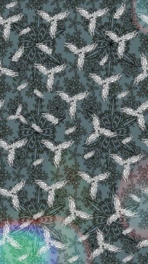 Vadinin çiçekleri tarafsız renklerde. Soyut etnik raster çizim kalıbı. Çiçekler..