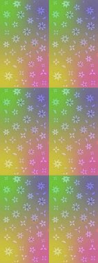 Chichi 'nin kumaş kalıbını çiz. Renkli Bahar Teması eskiz kalıbı. Düz Çiçek Elementleri Tasarımı. Çiçek deseni. Raster illüstrasyonu.