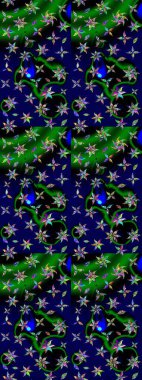 -Mavi ve siyah çiçekler. Çiçek kompozisyonu. Çiçek kolajı. Çiçek arkaplan. Raster deseni. Doğa. Küçük çiçekte güzel desen var..