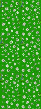 Renkli Yaz Temalı eskiz kalıbı. Raster Illustrasyon 'daki Çiçek Deseni' nin son moda çizimi. Güzel kumaş deseni. Düz Çiçek Elementleri Tasarımı.