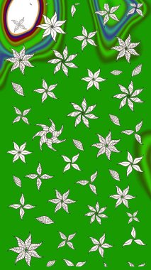 Çiçek arkaplanlı soyut zarafet eskiz deseni. Raster Güzel kumaş deseni.