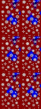 Bahar mevsimi. Kırmızı ve nötr renklerde çiçekler. Tatil havası. Raster güzel bir çiçek deseni çizmiş. Nazik romantik baskı.