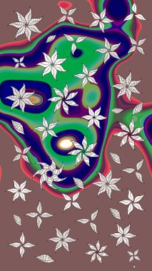 Tekstil veya kitap kapakları, imalat, duvar kağıtları, baskı, hediye paketi ve yapıştırma kitabı için çiçek eskizi geçmişi. Küçük çaplı çiçeklerdeki basit şirin desenler. Raster illüstrasyonu.