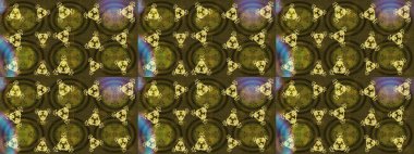 Kahverengi ve yeşil renklerde şirin kar taneleri. Kışın sembolü, mutlu noeller, mutlu yeni yıl kutlaması Raster illüstrasyonu. Soyut duvar kâğıdı, ambalaj dekorasyonu. Kar tanesi kadar basit..