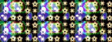 Renkli elementlerle Raster ilginç desen.