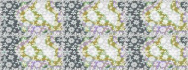 Küçük çiçekli şirin bir desen. Çiçek ve yapraklı çiçek deseni. Raster illüstrasyonu.