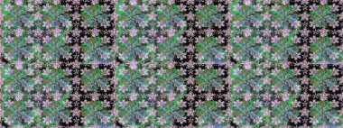 Çiçekler yeşile. Kusursuz bir arka plan modeli. Raster hisseleri. Suluboya, elle çizilmiş.