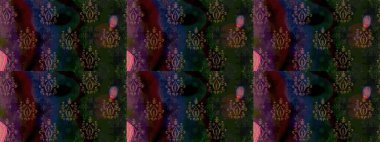 Raster illüstrasyonundaki çiçek desenli çizim. Kahverengi renkte çiçekler.