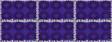 Raster illüstrasyonu. Çiçekli karalama şeklinde Raster çiçek deseni. Nazikçe, yaz çiçekleri menekşe renklerinde.