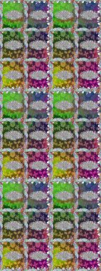 Çiçekli, suluboya desenli kusursuz çiçek deseni. Yeşil renkli çiçekler. Raster illüstrasyonu. Renkli Bahar Temalı Kusursuz Arkaplan. Düz Çiçek Elementleri Tasarımı.