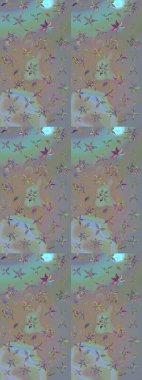 Raster illüstrasyonu. Gri ve nötr renklerde güzel bir tekstil. Suluboya çiçekli çiçek deseni.