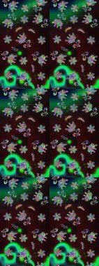 Güzel kumaş deseni. Hoş bir çiçek geçmişi var. Raster illüstrasyonu. Küçük çiçekte çizim deseni.