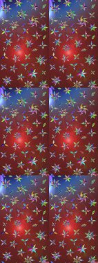 Poster ya da kapak için arka plan. Tekstil için figür. Şirin, zarif çiçekler Raster illüstrasyonu. Davetiye ve kartpostal tasarımı için dekoratif çiçek unsurları. Yapraklı çizim deseni.