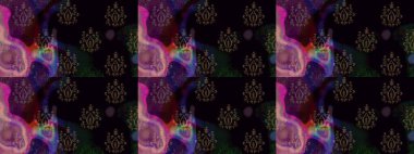 Yumuşak, bahar çiçekleri siyah renklerde. Raster illüstrasyonu. Yaprak ve çiçeklerin suluboya resimleri, siyah renklerdeki çizimler..