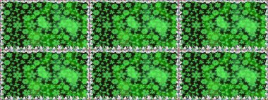 Düz Çiçek Elementleri Tasarımı. Yeşil renkli çiçekler. Sevimli çiçek raster deseni. Kusursuz Renksiz Bahar Teması Kusursuz Arkaplan.