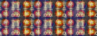 Yeni yıl kar tanesi. Gri, kahverengi ve mor renkli kar taneleri raster tasarımı. Düz kar karalama ikonları, kar taneleri silueti Noel afişi için, kartlar.