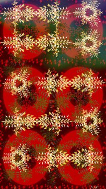 Xmas Frost kar taneleri izole edilmiş siluet sembolü. Kar tanesi raster arka planı. Meteoroloji buz koleksiyonu. Kış kırmızısı, kahverengi ve yeşil noel. Kar bembeyaz kristal element. Raster illüstrasyonu