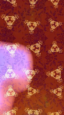 Raster illüstrasyonundaki çiçek desenli çizim. Çiçekler kırmızı, kahverengi ve pembe renklerde.