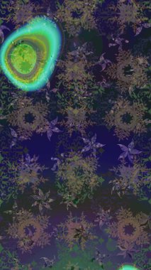 Gri ve mavi kar taneleri. Raster illüstrasyonu. Noel ve yeni yıl moda baskıları için tatil tasarımı. Kar tanelerinin soyut arkaplanlı Noel şablonu. Renkler.