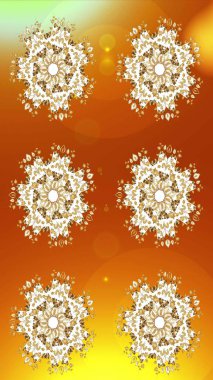 Kar taneleri arka planda. Kar tanesi süsleme deseni. Raster illüstrasyonu. Arkaplanda soyut kar taneleri olan düz tasarım. Kar taneleri deseni.