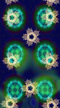 Kar taneleri arka planda. Raster illüstrasyonu. Kar taneleri deseni. Renkli arka planda izole edilmiş kar tanelerinin düz tasarımı. Kar tanesi süslemeli desen.