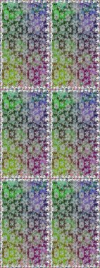 Raster illüstrasyonu. Raster deseni. Küçük çiçekteki sevimli çiçek deseni. Gri renkte yaz çiçekleri.