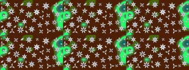 Raster illüstrasyonu. Kar taneleri ve raster arkaplanlı Noel karalaması deseni.