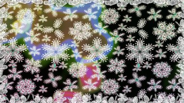 Yumuşak, bahar çiçekleri siyah renklerde. Raster illüstrasyonu. Yaprak ve çiçeklerin suluboya resmi, siyah renklerde kusursuz desen.