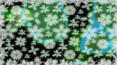 Küçük çiçekteki sevimli çiçek deseni. Yeşil renkte çiçekler.