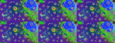 Bahar çiçekleriyle güzel bir çiçek deseni çizmişsin. Güzel kumaş deseni. Raster illüstrasyonu.