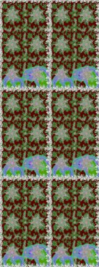 Kusursuz raster arka plan. Çiçek deseni. Duvar kâğıdı barok, İspanyol kumaşı. Kahverengi ve bej renklerde altın elementler. Şekil grafik deseni.