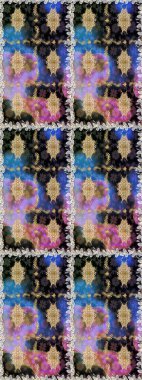 Duvar kâğıdı barok, İspanyol kumaşı. Şık bir grafik desen. Çiçek deseni. Kusursuz raster arka plan. Kahverengi ve bej renklerdeki altın elementler.