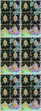 Kusursuz raster arka plan. Kahverengi ve bej renklerde altın elementler. Duvar kâğıdı barok, İspanyol kumaşı. Şık bir grafik desen. Çiçek deseni.