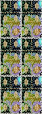 Kahverengi ve bej renklerde altın elementler. Çiçek deseni. Kusursuz raster arka plan. Duvar kâğıdı barok, İspanyol kumaşı. Şekil grafik deseni.