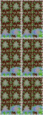 Kusursuz raster arka plan. Çiçek deseni. Duvar kâğıdı barok, İspanyol kumaşı. Kahverengi ve bej renklerde altın elementler. Şekil grafik deseni.