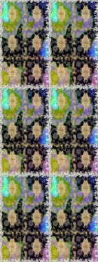 Kahverengi ve bej renklerde altın elementler. Çiçek deseni. Kusursuz raster arka plan. Şık bir grafik desen. Duvar kâğıdı barok, İspanyol kumaşı.