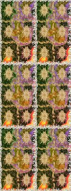 Kusursuz raster arka plan. Kahverengi ve bej renklerde altın elementler. Şık bir grafik desen. Çiçek deseni. Duvar kâğıdı barok, İspanyol kumaşı.