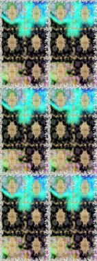 Çiçek deseni. Kusursuz raster arka plan. Duvar kâğıdı barok, İspanyol kumaşı. Şık bir grafik desen. Kahverengi ve bej renklerdeki altın elementler.