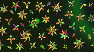 Bahar çiçekleriyle güzel bir çiçek deseni çizmişsin. Güzel kumaş deseni. Raster illüstrasyonu.