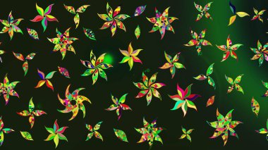 Bahar çiçekleriyle güzel bir çiçek deseni çizmişsin. Güzel kumaş deseni. Raster illüstrasyonu.