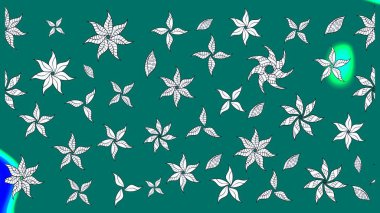 Raster çiçek desenleri çiziyor. Vadinin mavi renkli çiçekleri.