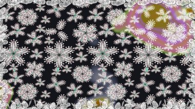 Rasterleştirme Trendy kumaş deseni. Şirin çiçekler. Kesintisiz çizgi deseni.