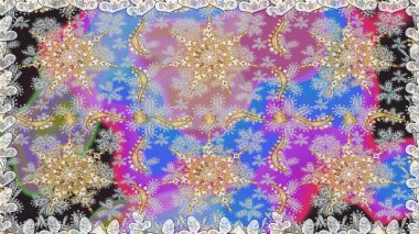 Şam, tasarım için kusursuz desen. Tarafsız renklerde, altın elementli pürüzsüz desen.