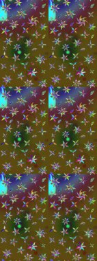 Raster. Zarif, parlak ve çiçek desenli tasarım. Sabıka baskıları, bebek kıyafetleri, duvar kâğıtları, paket kutuları vb..