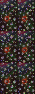 Raster Illustrasyon 'daki Çiçek Deseni' nin son moda çizimi. Düz Çiçek Elementleri Tasarımı. Renkli çiçekler. Renkli Yaz Teması çizim şablonu.