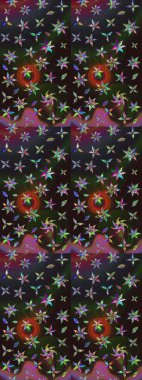 Şekil verilmiş çiçeklerle eskiz deseni. Süslü zentangle çizim dokusu, soyut çiçeklerle süslenmiş. Çiçek deseni duvar kağıdı, şablon dolguları ve web sayfası arkaplanı için kullanılabilir.