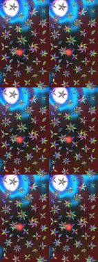 Tekstil, tebrik kartı, boyama kitabı, telefon kılıfı baskısı için kullanılabilir. Etnik Mandala süsü. Raster Henna dövme stili. Hint çiçekli desenli şal desenli..